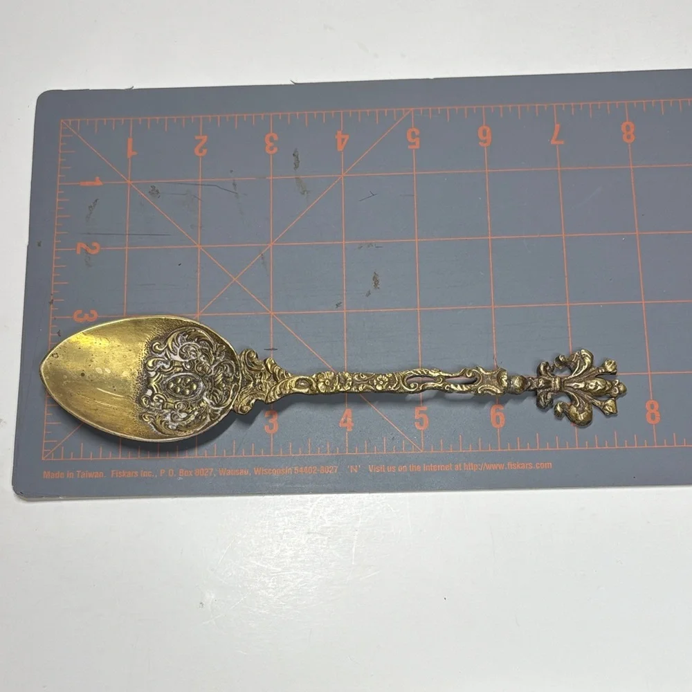 Vintage Montagnani Ornate Gold Serveware Spoon